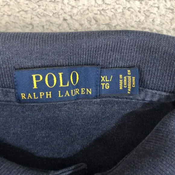 Ralph Lauren Polo Shirt Adult Extra Large Blue Green Pony Rugby Casual Mens - Picture 4 of 7